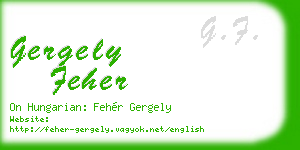 gergely feher business card
